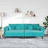vidaXL Sofa su pagalve 3 pcs Turkio Aksomas