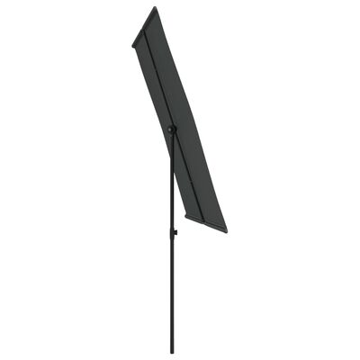 vidaXL Lauko skėtis su aliuminio stulpu, antracito spalvos, 2x1,5m