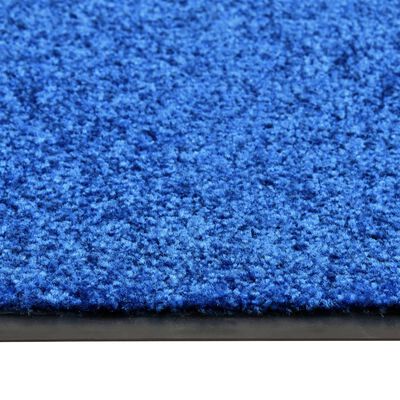vidaXL Durų kilimėlis, mėlynos spalvos, 90x150cm, plaunamas