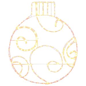 vidaXL LED kalėdinis rutulys LOVIISA 160 LED Raudona 55 x 65 cm