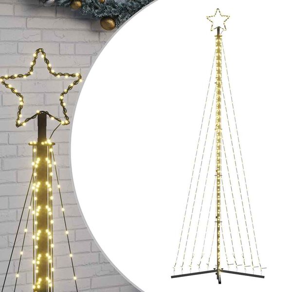 vidaXL LED Kalėdų eglutė 495 LEDs Šilta Balta 300,5 cm