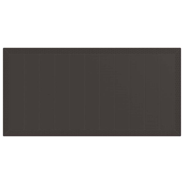 vidaXL Sodo valgomojo komplektas 7 pcs Ruda Polipropilenas