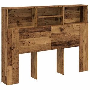 vidaXL Galvūgalis-spintelė, sendintos medienos spalvos, 140x19x103,5cm