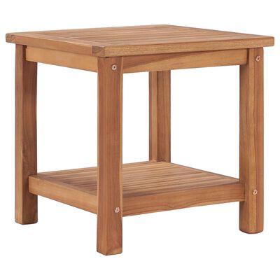 vidaXL Kavos staliukas, 45x45x45cm, tikmedžio medienos masyvas