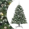 vidaXL Dirbtinė Kalėdų eglutė Žalia 150 cm PVC, plastikas ir plienas