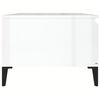 vidaXL Kavos staliukas, baltas, 90x50x36,5cm, mediena, blizgus