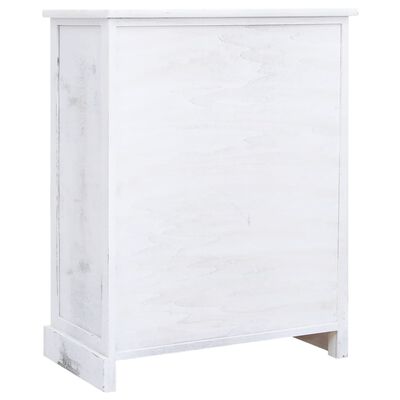 vidaXL Spintelė su stalčiais, baltos spalvos, 60x30x75cm, mediena