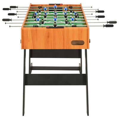 vidaXL Sulankstomas stalo futbolo stalas, 121x61x80cm, šviesiai rudas