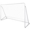 vidaXL Futbolo vartų su tinklu rinkinys, 240x90x150cm, plienas