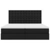 vidaXL Lova su daiktų laikymo vieta ir LED Juoda 200 x 200 cm
