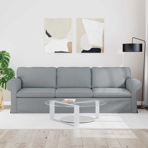 vidaXL Sofa &Scaron;viesiai pilka 245 x 82 x 80 cm audinys
