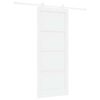 vidaXL Slankios durys 86 x 211 cm Apdirbta mediena Balta