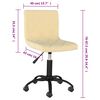 vidaXL Pasukamos valgomojo kėdės, 2vnt., kreminės spalvos, aksomas