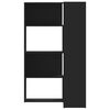 vidaXL Kampinė spinta, 4 aukštų, juodos, 85x85x140cm, mediena