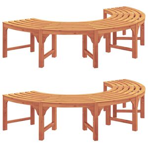 vidaXL Medžio suolelis 2 pcs Natūrali 160 x 80 x 45cm