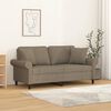 vidaXL Dvivietė sofa su pagalvėmis, taupe, 140cm, audinys