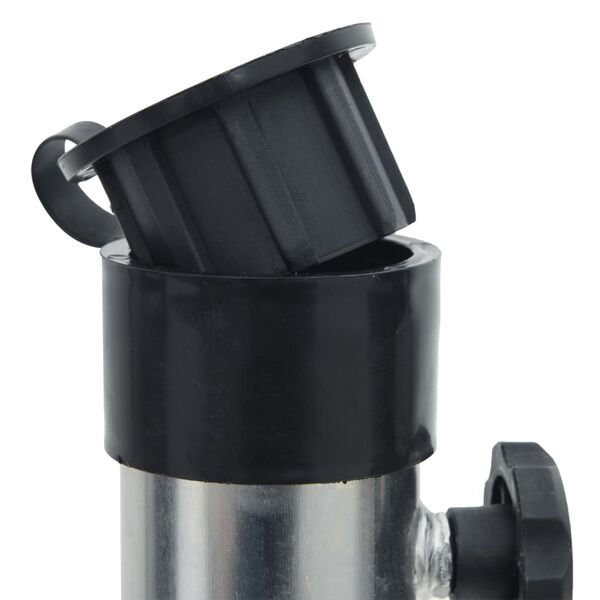 vidaXL Skėčio nuo saulės pagrindas su smaigais, sidabrinis, plienas