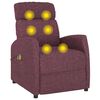 vidaXL Elektrinis masažinis krėslas, violetinės spalvos, audinys