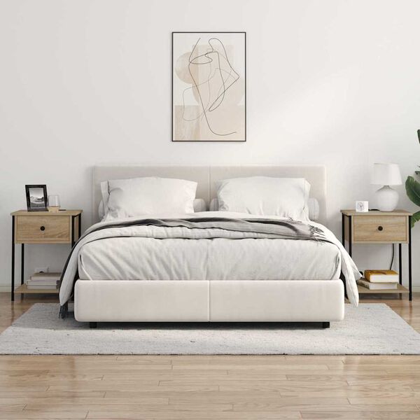 vidaXL &Scaron;alia lovos spintelė 2 pcs Sonoma ąžuolas 42 x 41 x 56 cm