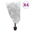 vidaXL Uždangalai augalams su virvutėmis, 4vnt., 0,8x1m, 70g/m&sup2;