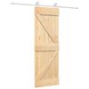 vidaXL Slankios durys Natūrali ir Balta 70 x 210 cm