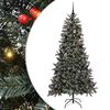 vidaXL Dirbtinė Kalėdų eglutė Žalia 210 cm PVC, plastikas ir plienas
