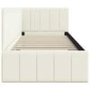 vidaXL Kampinė lovos konstrukcija Kreminė 80 cm x 200 cm Aksomas