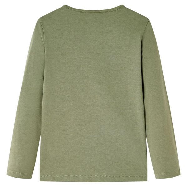 Vaikiški marškinėliai ilgomis rankovėmis, chaki, 92 dydžio