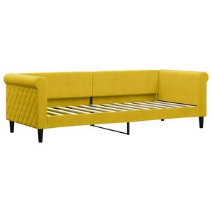 vidaXL Sofa, geltonos spalvos, 80x200cm, aksomas