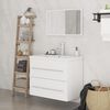 vidaXL Vonios kambario baldų komplektas, 3 dalių, baltos spalvos