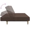 vidaXL Dvivietė sofa-lova su pakoja, taupe spalvos, audinys