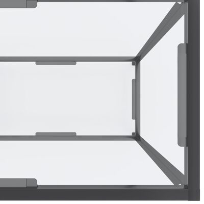 vidaXL Konsolinis staliukas, skaidrus, 180x35x75,5cm, stiklas