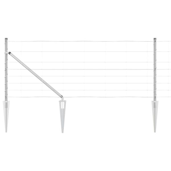 vidaXL Tvorelės stulpas Cinkuotas 50 x 0,8 m Plienas