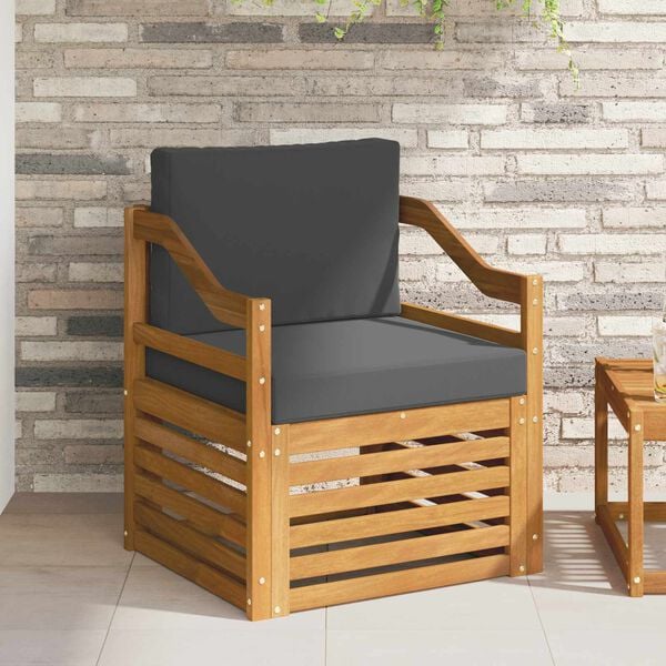 vidaXL Lauko sofos komplektas Tvirta akacijos mediena ir poliesteris