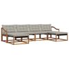 vidaXL Lauko sofos komplektas 6 pcs Natūrali ir &scaron;viesiai pilka