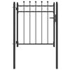 vidaXL Tvora vartai HORST 100 x 100 cm Metalas Juoda Užrakintas