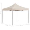 vidaXL Išskleidžiama proginė palapinė, kreminės spalvos, 3x3m