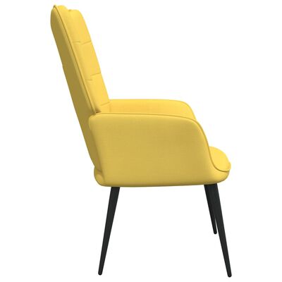 vidaXL Poilsio kėdė su pakoja, garstyčių, audinys