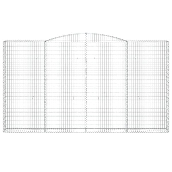 vidaXL Išlenkti gabiono krepšiai, 6vnt., 400x30x220/240cm, geležis