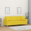 vidaXL Trivietė sofa su pagalvėlėmis, &scaron;viesiai geltona, 180cm, audinys