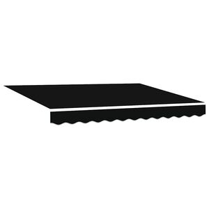 vidaXL Markizės pakaitinis audinys Juoda 280 x 245 cm Poliesteris