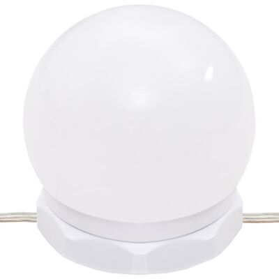 vidaXL Veidrodinė spintelė su LED, balta, 70x16,5x60cm, blizgi