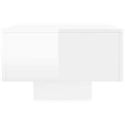 vidaXL Kavos staliukas, baltas, 100x49,5x31cm, mediena, blizgus