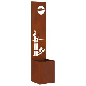 vidaXL Sodo privatumo ekranas &bdquo;Fretwork&ldquo; Rūdijanti 32 x 140 cm