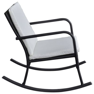 vidaXL Supamoji lauko kėdė, juoda, sintetinis ratanas