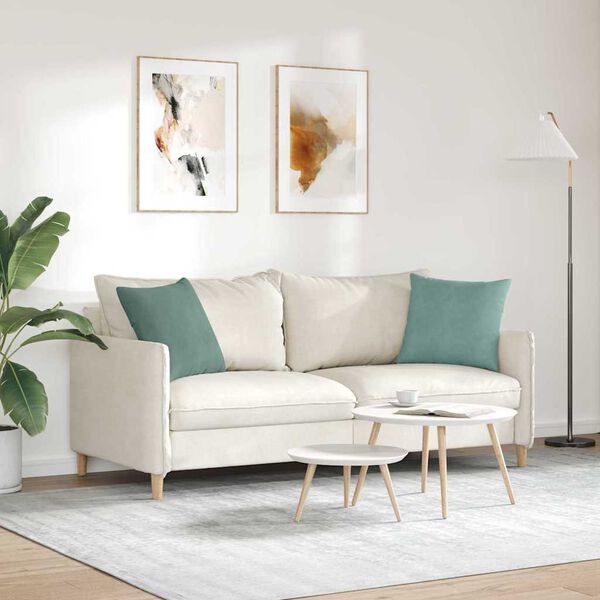 vidaXL Sofa Pagalvės 2 pcs Jūrinė žalia 45 x 45 cm Kordūrinis audinys