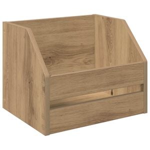 vidaXL Vinilo albumų dėžė Artisano ąžuolo 38 x 30 x 29 cm