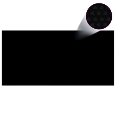 vidaXL Saulę sugerianti baseino plėvelė, juoda/mėlyna, 450x220cm, PE