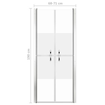 vidaXL Dušo durys, pusiau matinės, 71x190cm, ESG