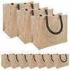 vidaXL Džiuto piniginės 10 Natūrali ir juoda 26 x 22 x 14 cm